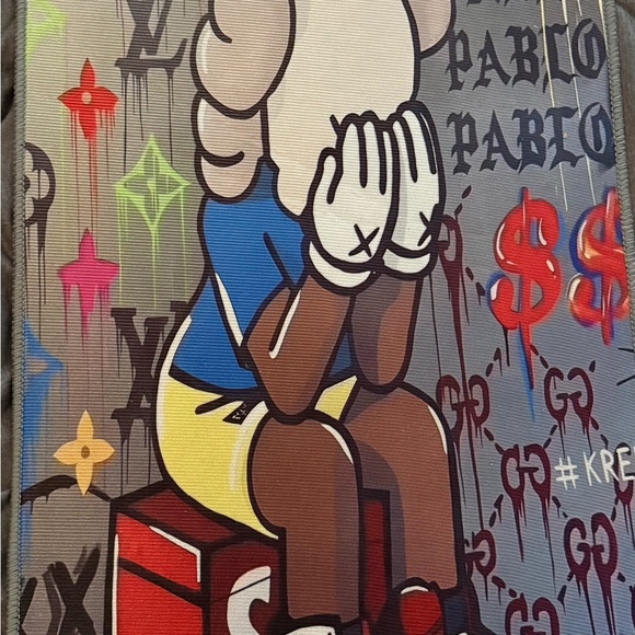 Unbranded Other - New KAWS Colorful Designer-Inspired Art Rug Poster 2ft 7in Long x 1ft 6in Wide